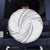 White Sunday Lotu Tamaiti Spare Tire Cover Polynesian Wave Pastel Gray - Polynesian Pride