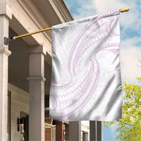 White Sunday Lotu Tamaiti Garden Flag Polynesian Wave Pastel Mauve LT9 House Flag Mauve - Polynesian Pride