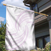 White Sunday Lotu Tamaiti Garden Flag Polynesian Wave Pastel Mauve LT9 - Polynesian Pride