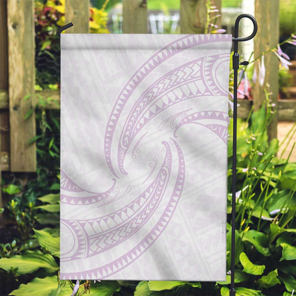 White Sunday Lotu Tamaiti Garden Flag Polynesian Wave Pastel Mauve LT9 Garden Flag Mauve - Polynesian Pride