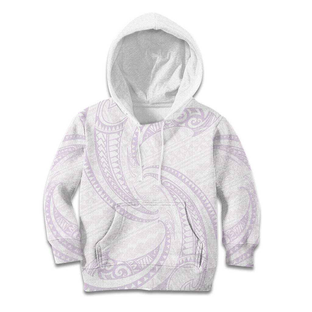 White Sunday Lotu Tamaiti Kid Hoodie Polynesian Wave Pastel Mauve LT9 Hoodie Mauve - Polynesian Pride