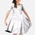 White Sunday Lotu Tamaiti Kid Short Sleeve Dress Polynesian Wave Pastel Mauve - Polynesian Pride