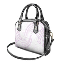 White Sunday Lotu Tamaiti Shoulder Handbag Polynesian Wave Pastel Mauve LT9 - Polynesian Pride
