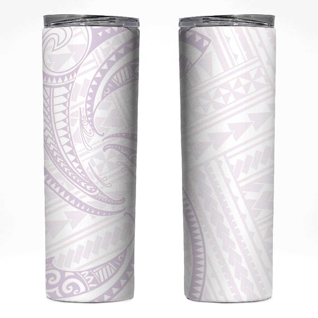 White Sunday Lotu Tamaiti Skinny Tumbler Polynesian Wave Pastel Mauve LT9 Mauve - Polynesian Pride