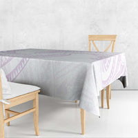 White Sunday Lotu Tamaiti Tablecloth Polynesian Wave Pastel Mauve - Polynesian Pride