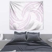 White Sunday Lotu Tamaiti Tapestry Polynesian Wave Pastel Mauve LT9 - Polynesian Pride