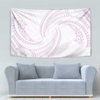 White Sunday Lotu Tamaiti Tapestry Polynesian Wave Pastel Mauve LT9 - Polynesian Pride