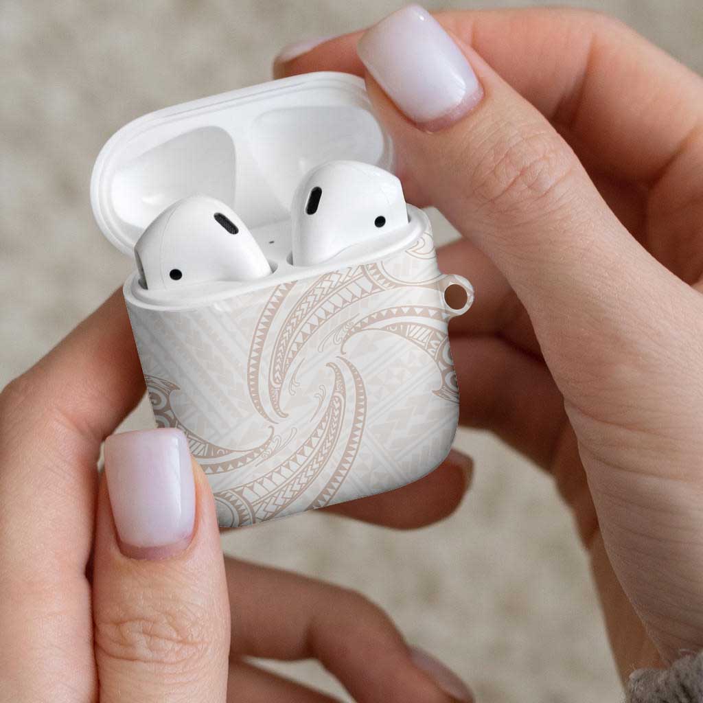 White Sunday Lotu Tamaiti AirPods Case Polynesian Wave Pastel Nude LT9 - Polynesian Pride