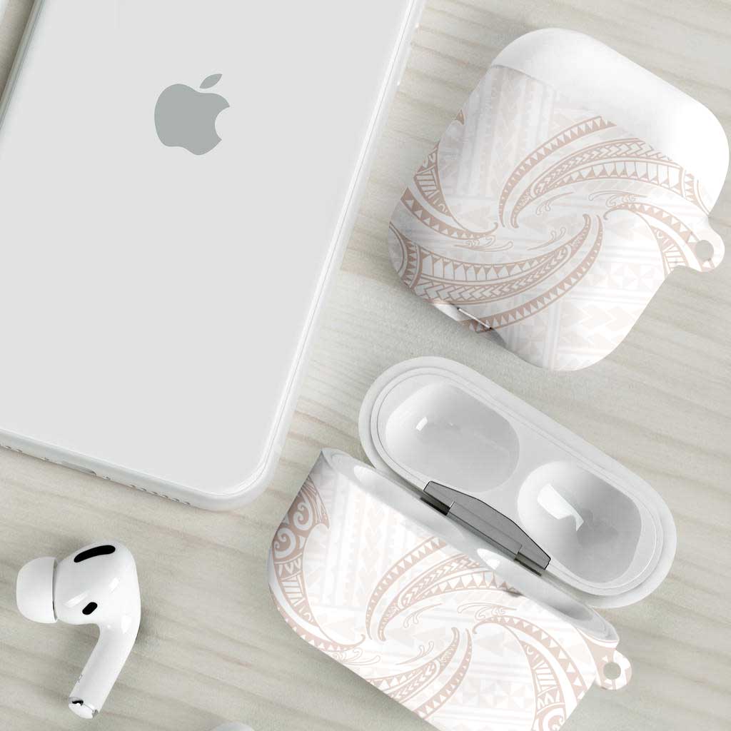 White Sunday Lotu Tamaiti AirPods Case Polynesian Wave Pastel Nude LT9 - Polynesian Pride