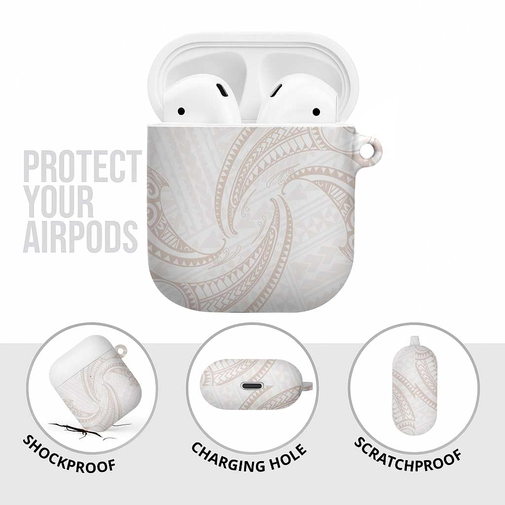 White Sunday Lotu Tamaiti AirPods Case Polynesian Wave Pastel Nude LT9 - Polynesian Pride