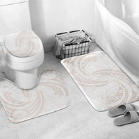 White Sunday Lotu Tamaiti Bathroom Set Polynesian Wave Pastel Nude - Polynesian Pride