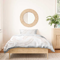 White Sunday Lotu Tamaiti Bedding Set Polynesian Wave Pastel Nude - Polynesian Pride