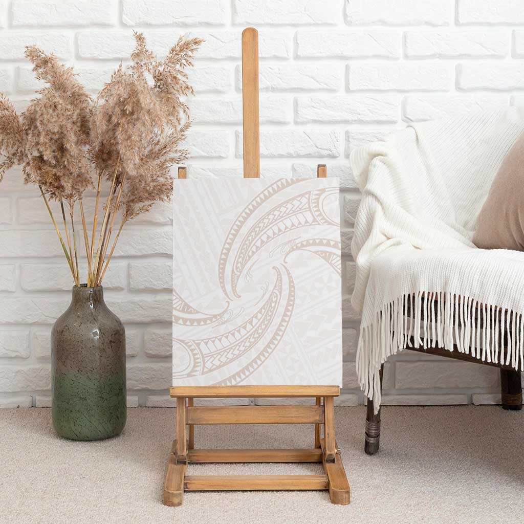 White Sunday Lotu Tamaiti Canvas Wall Art Polynesian Wave Pastel Nude - Polynesian Pride
