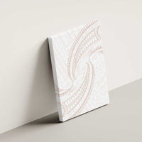 White Sunday Lotu Tamaiti Canvas Wall Art Polynesian Wave Pastel Nude - Polynesian Pride