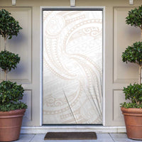 White Sunday Lotu Tamaiti Door Cover Polynesian Wave Pastel Nude LT9 Nude - Polynesian Pride