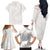White Sunday Lotu Tamaiti Family Matching Off The Shoulder Long Sleeve Dress and Hawaiian Shirt Polynesian Wave Pastel Nude - Polynesian Pride