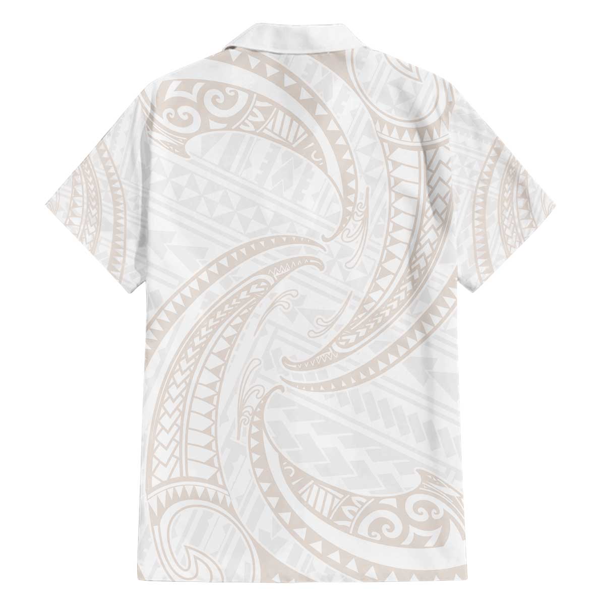 White Sunday Lotu Tamaiti Family Matching Off The Shoulder Long Sleeve Dress and Hawaiian Shirt Polynesian Wave Pastel Nude LT9 - Polynesian Pride