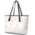 White Sunday Lotu Tamaiti Leather Tote Bag Polynesian Wave Pastel Nude - Polynesian Pride
