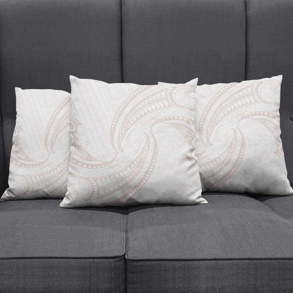White Sunday Lotu Tamaiti Pillow Cover Polynesian Wave Pastel Nude LT9 - Polynesian Pride