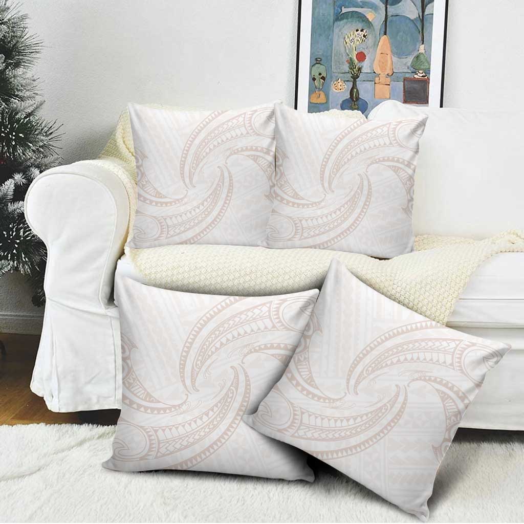 White Sunday Lotu Tamaiti Pillow Cover Polynesian Wave Pastel Nude LT9 - Polynesian Pride