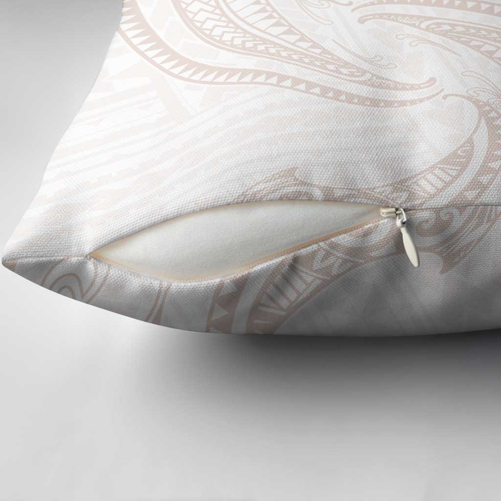 White Sunday Lotu Tamaiti Pillow Cover Polynesian Wave Pastel Nude LT9 - Polynesian Pride