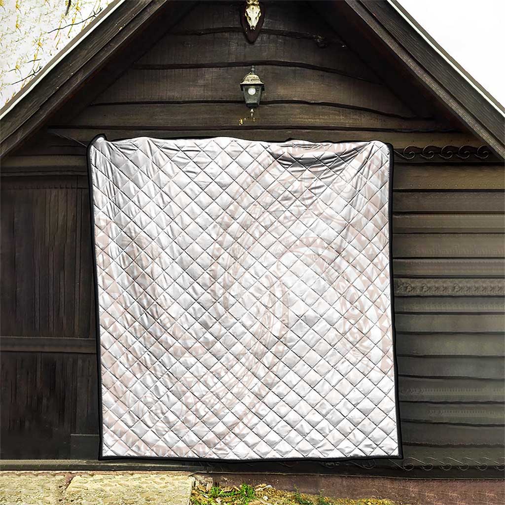 White Sunday Lotu Tamaiti Quilt Polynesian Wave Pastel Nude LT9 - Polynesian Pride
