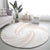 White Sunday Lotu Tamaiti Round Carpet Polynesian Wave Pastel Nude - Polynesian Pride