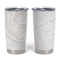 White Sunday Lotu Tamaiti Tumbler Cup Polynesian Wave Pastel Nude LT9 Nude - Polynesian Pride