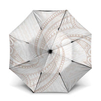 White Sunday Lotu Tamaiti Umbrella Polynesian Wave Pastel Nude LT9 One Size Folded 11.42 inch Opened Diameter 37.4 inch Nude - Polynesian Pride