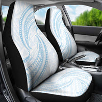 White Sunday Lotu Tamaiti Car Seat Cover Polynesian Wave Pastel Sky Blue LT9 - Polynesian Pride