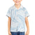 White Sunday Lotu Tamaiti Family Matching Off The Shoulder Long Sleeve Dress and Hawaiian Shirt Polynesian Wave Pastel Sky Blue - Polynesian Pride