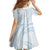 White Sunday Lotu Tamaiti Family Matching Summer Maxi Dress and Hawaiian Shirt Polynesian Wave Pastel Sky Blue - Polynesian Pride
