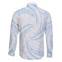White Sunday Lotu Tamaiti Family Matching Summer Maxi Dress and Hawaiian Shirt Polynesian Wave Pastel Sky Blue LT9 - Polynesian Pride