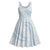 White Sunday Lotu Tamaiti Midi Dress Polynesian Wave Pastel Sky Blue - Polynesian Pride