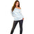 White Sunday Lotu Tamaiti Off Shoulder Sweater Polynesian Wave Pastel Sky Blue - Polynesian Pride