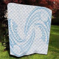 White Sunday Lotu Tamaiti Quilt Polynesian Wave Pastel Sky Blue LT9 - Polynesian Pride