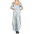 White Sunday Lotu Tamaiti Summer Maxi Dress Polynesian Wave Pastel Sky Blue - Polynesian Pride