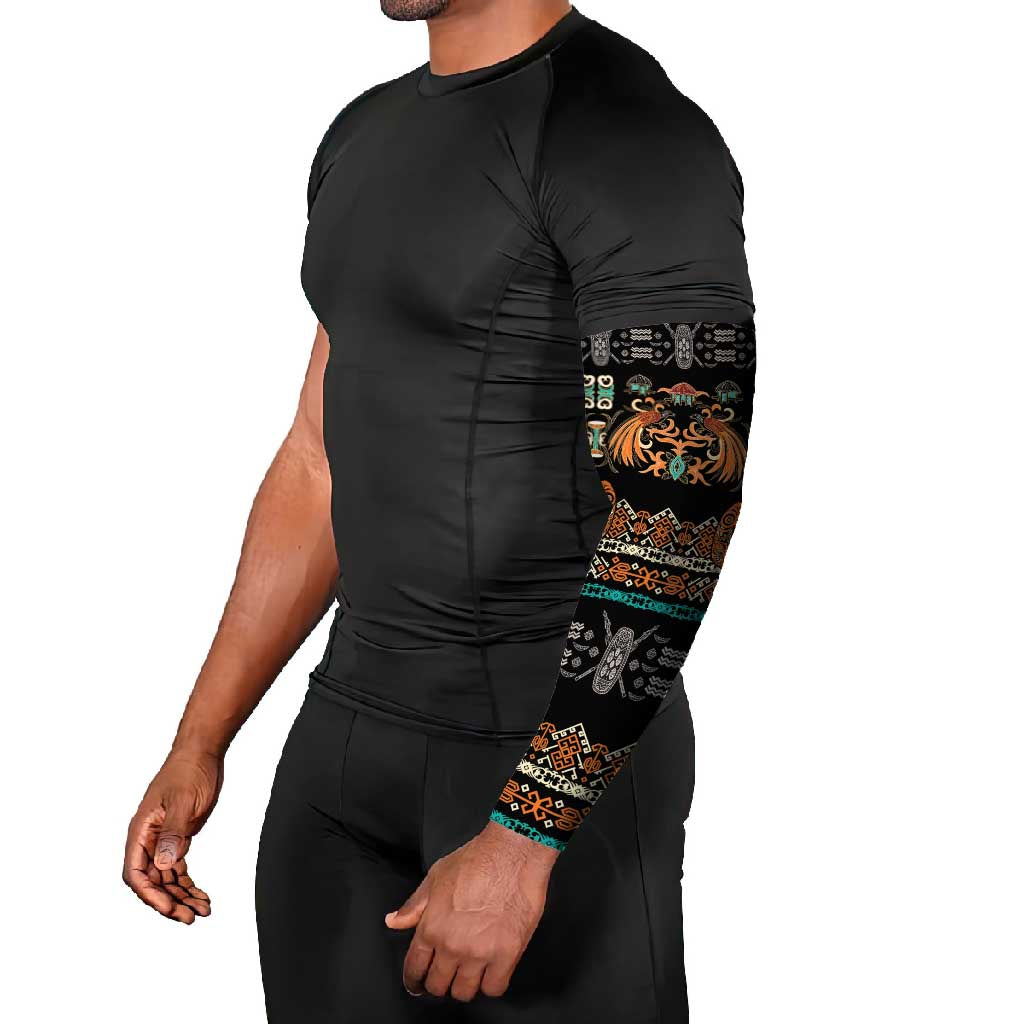 Black Batik Papua-inspired Pattern Arm Sleeves - Polynesian Pride