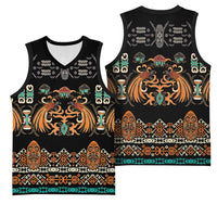 Black Batik Papua-inspired Pattern Basketball Jersey - Polynesian Pride