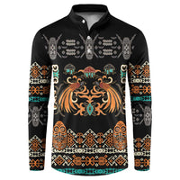 Black Batik Papua-inspired Pattern Button Sweatshirt - Polynesian Pride