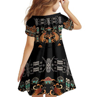 Black Batik Papua-inspired Pattern Family Matching Off Shoulder Maxi Dress and Hawaiian Shirt - Polynesian Pride
