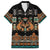 Black Batik Papua-inspired Pattern Family Matching Off Shoulder Maxi Dress and Hawaiian Shirt - Polynesian Pride