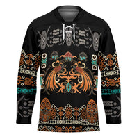 Black Batik Papua-inspired Pattern Hockey Jersey - Polynesian Pride