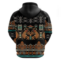 Black Batik Papua-inspired Pattern Hoodie - Polynesian Pride