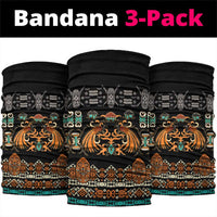 Black Batik Papua-inspired Pattern Neck Gaiter LT9