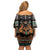 Black Batik Papua-inspired Pattern Off Shoulder Short Dress - Polynesian Pride