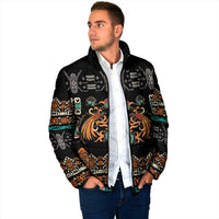 Black Batik Papua-inspired Pattern Padded Jacket - Polynesian Pride