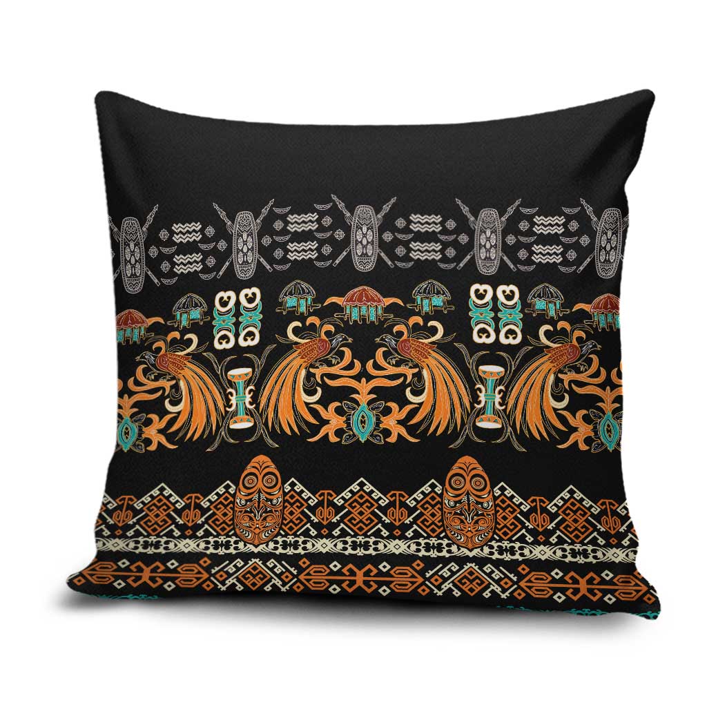 Black Batik Papua-inspired Pattern Pillow Cover LT9 Black - Polynesian Pride