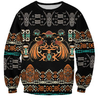 Black Batik Papua-inspired Pattern Sweatshirt - Polynesian Pride