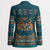 Dark Cyan Blue Batik Papua-inspired Pattern Blazer - Polynesian Pride